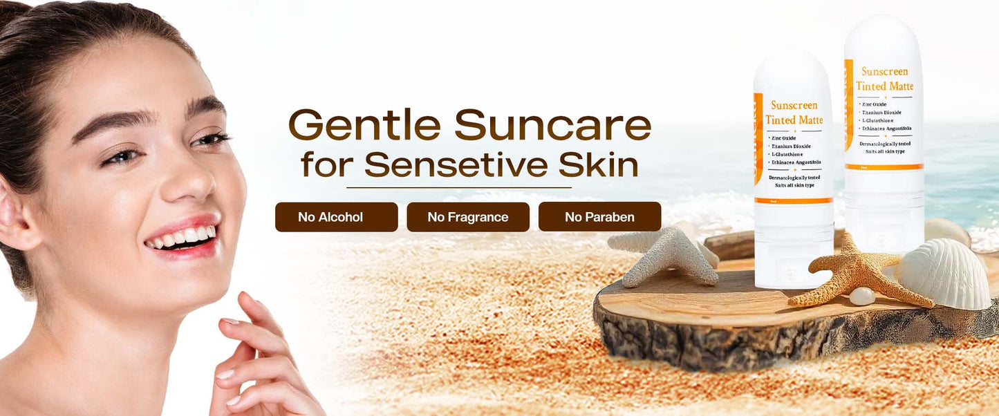 Skineka Sunscreen - SPF 50 PA++++ Sunscreen Tinted Matte  (100ml)