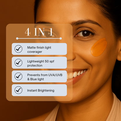 SPF 50 PA+ Sunscreen Tinted Matte  (50ml)