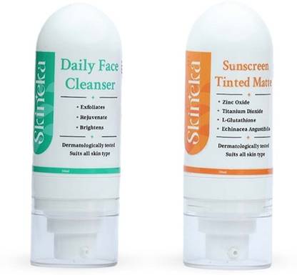 Skineka Daily Face Cleanser with Tinted Sunscreen: All-in-One Protection  (2 Items in the set)